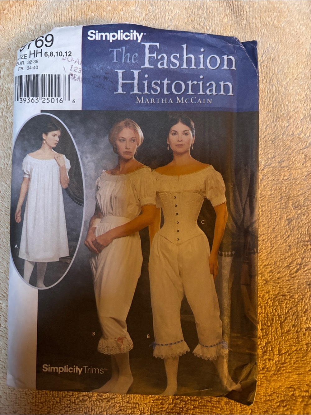 Simplicity civil war undergarments pattern